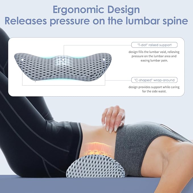 Lumbar Support Pillow, Memory Foam Back Support Pillow - Image 3
