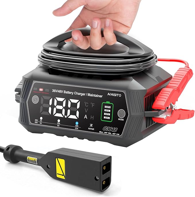 Golf Cart BatteryCharger 36V 18A and 48V 13A Trickle BatteryCharger, 36 Volt by Hiyiton