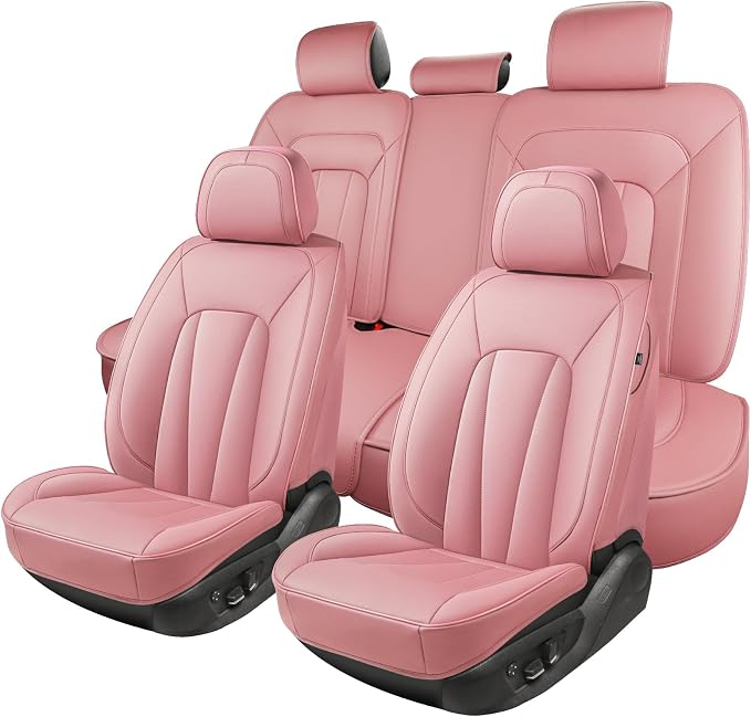 Pink Car Seat Covers, 5 Seats Universal Seat Covers by CarLuxor