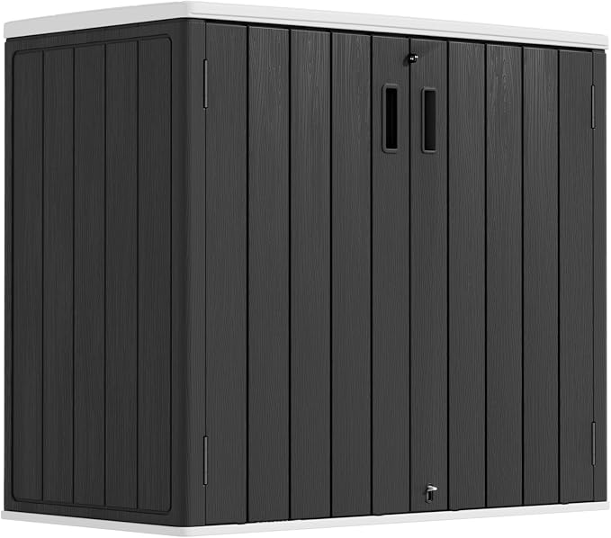 37Cu.ft Outdoor Storage Shed Waterproof, Horizontal Outdoor Storage Cabinet by Mrosaa