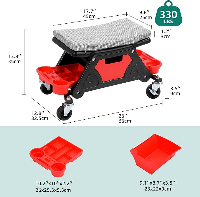 YITAHOME Mechanic Stool 330 LBS - Image 2