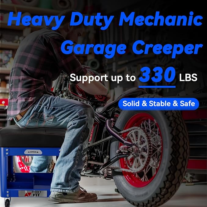 Rolling Creeper Garage Shop Seat - Image 2
