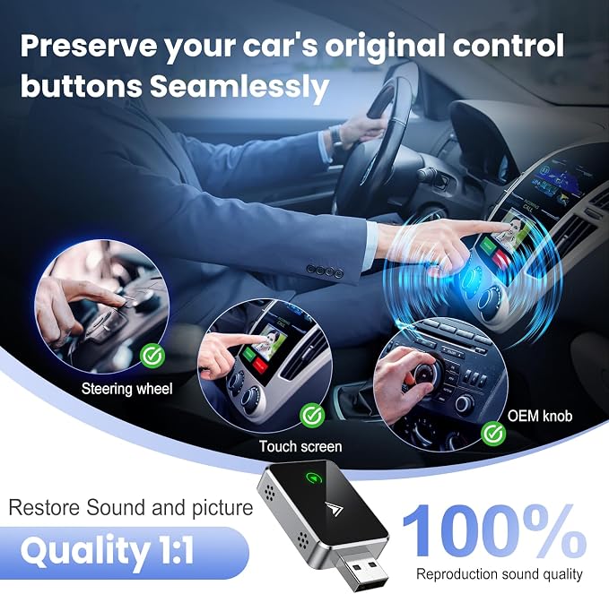 Wireless CarPlay Adapter for iPhone, Convert Wired to Wireless Apple car play - Image 7