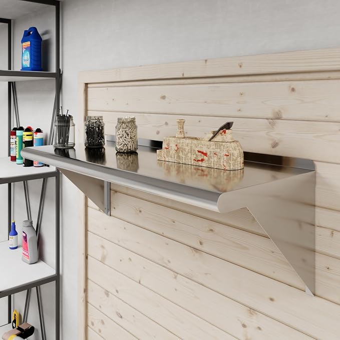 AmGood 36" Long X 14" Deep Stainless Steel Wall Shelf | NSF Certified | - Image 5