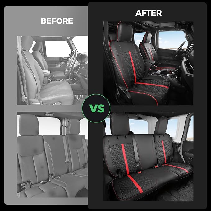 for Jeep Wrangler Seat Covers 4Door JK 2013 2014 2015 2016 2017, Custom Car - Image 6