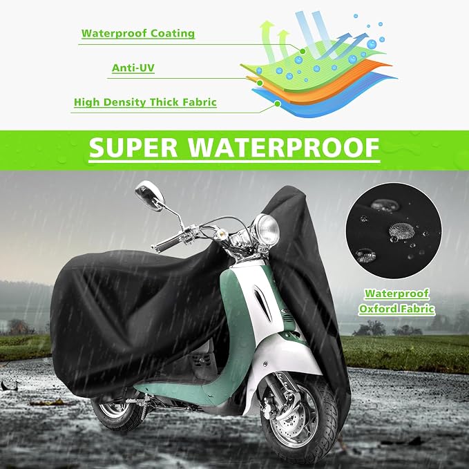 COVERVIN Scooter Waterproof Cover Outdoor, Moped Cover & Vespa Cover All - Image 4
