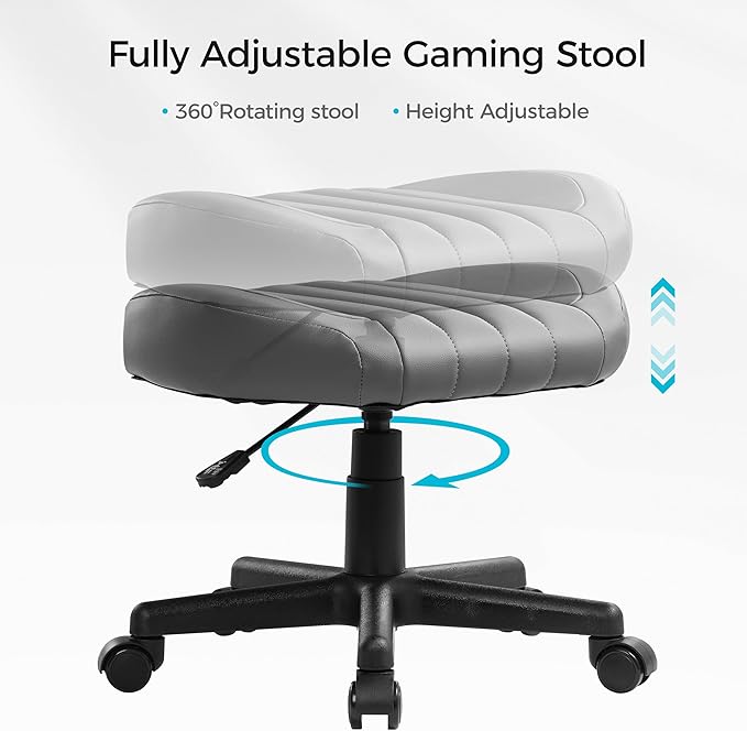 EUREKA ERGONOMIC Height Adjustable Foot Stool, 19x18'' Large Seat Under Desk - Image 5