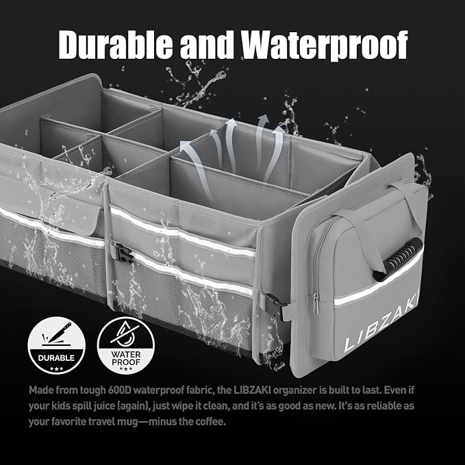 LIBZAKI Oversize 4 in 1 Car Trunk Storage Organizer - Image 2