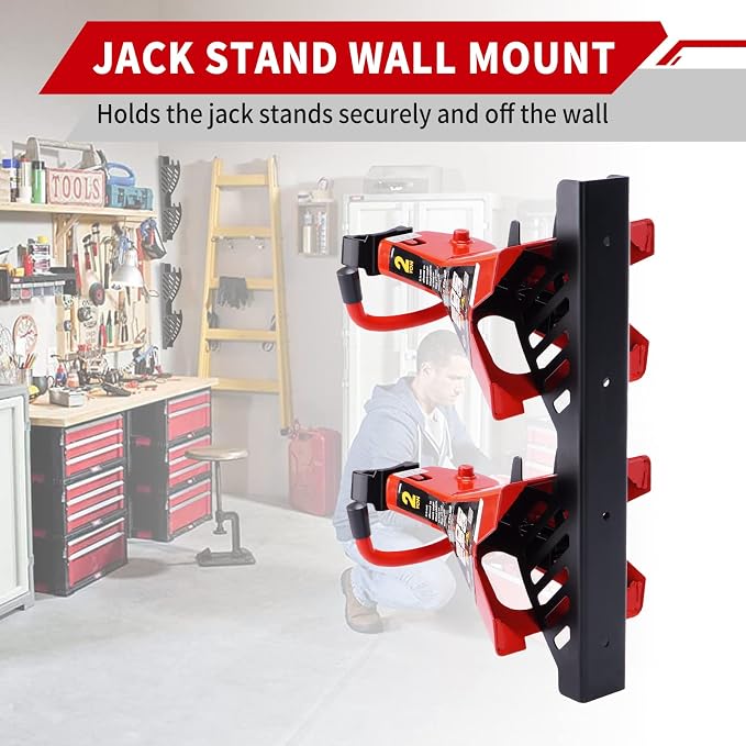 Jack Stand Wall Mount Organizer: Jack Stands Holder Storage Rack Mount - Image 3
