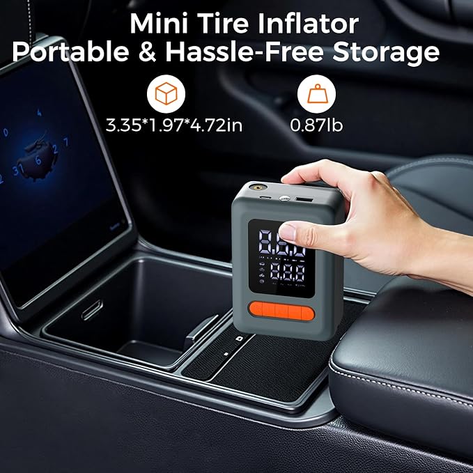 Tire Inflator Portable Air Compressor, Cordless Air Pump - Image 5