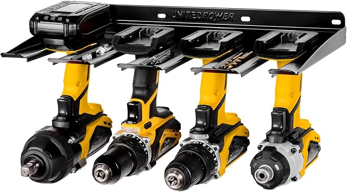 UNITEDPOWER Electric Drill Storage Rack, Holds 4 Drills, Wall Mounted Power by UNITEDTOOLSUNITEDPOWER