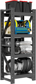 4-Tier Storage Shelves, Adjustable Industrial Metal Shelf System, 200lbs by Unknown