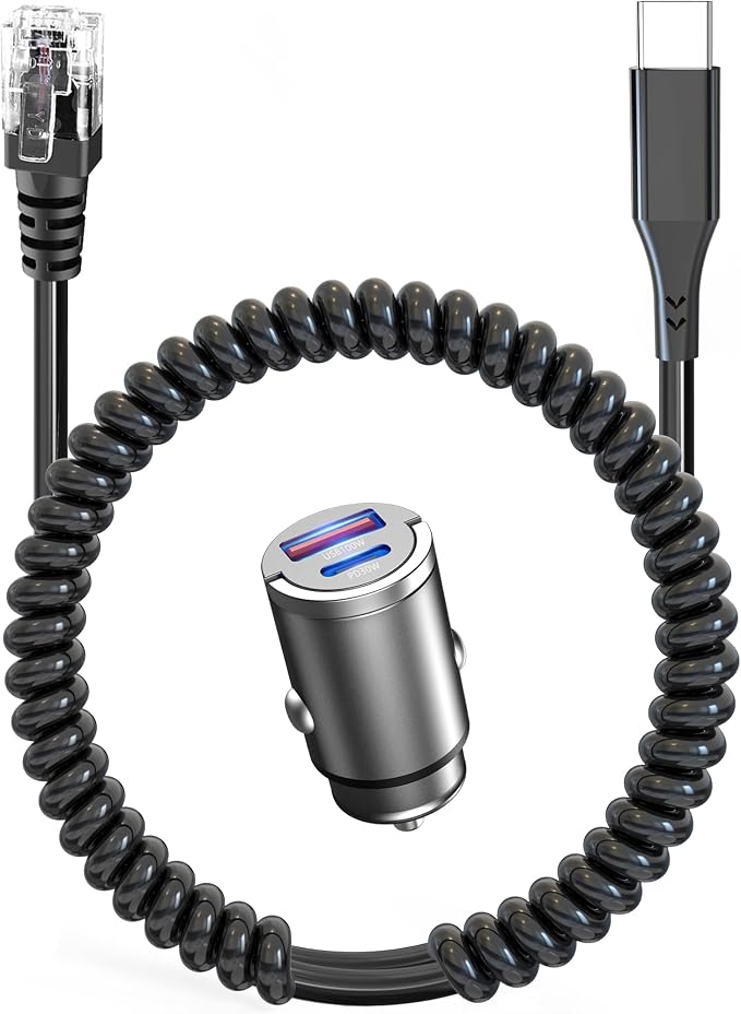 Radar Detector Cable, USB-C to RJ11 Plug Charging Kit, by QaMcbulc