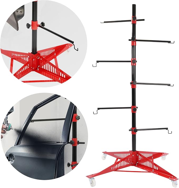 Kojem 72In Universal Auto Paint Rack Stand Tree Holder Adjustable Center Post - Image 8