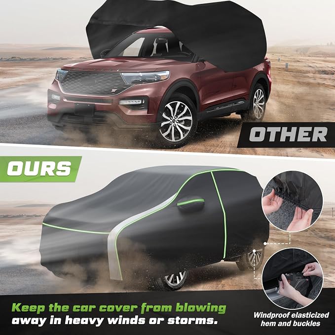 Mixsuper Liner Car Cover for Ford Explorer 1995-2026, 7 Layers Full Car Cover - Image 6