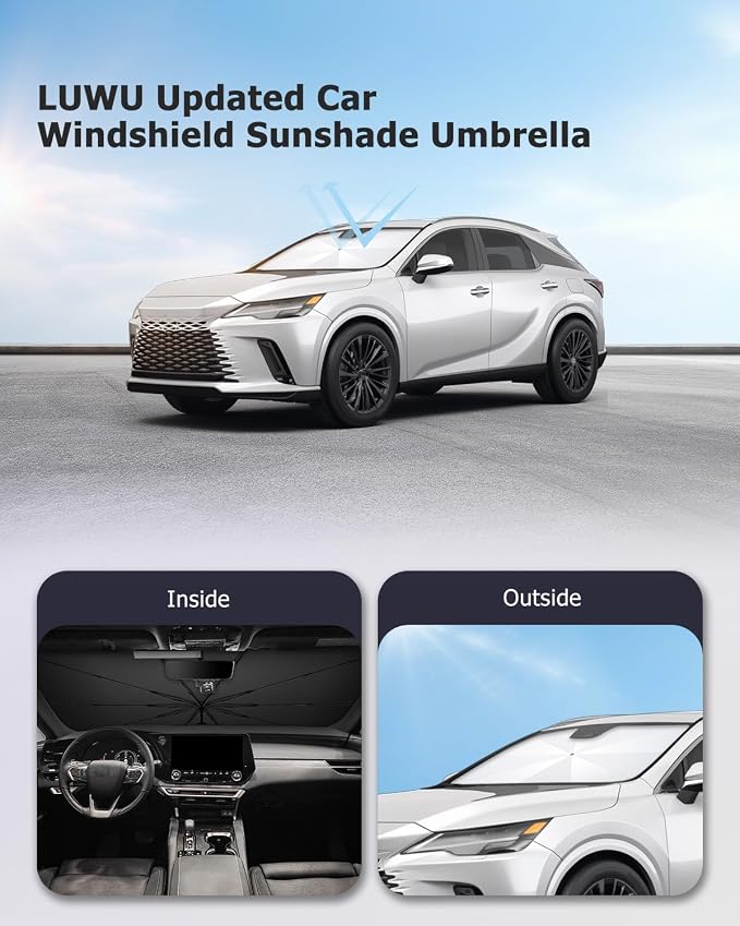 2025 Upgrade Car Windshield Sun Shade Windshield Sunshade Umbrella Protect Car - Image 10