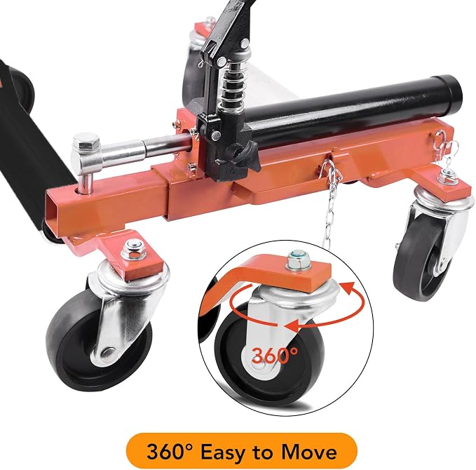 2 Pcs Car Wheel Dolly with Hydraulic Tire Jack, 1500LBS Capacity Trailer Dolly - Image 4