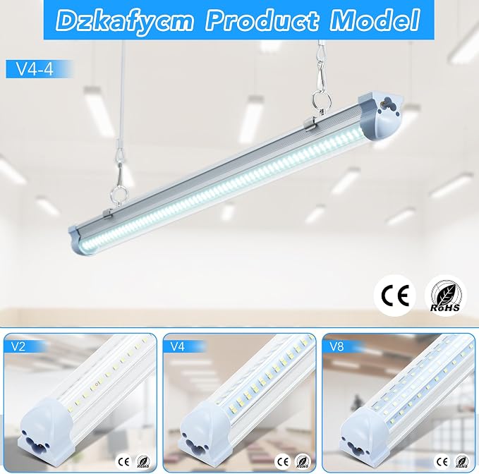 10 Pack 8FT T8 LED Shop Lights, 120W Integrated Tube Light, 19200LM 6000-6500K - Image 7