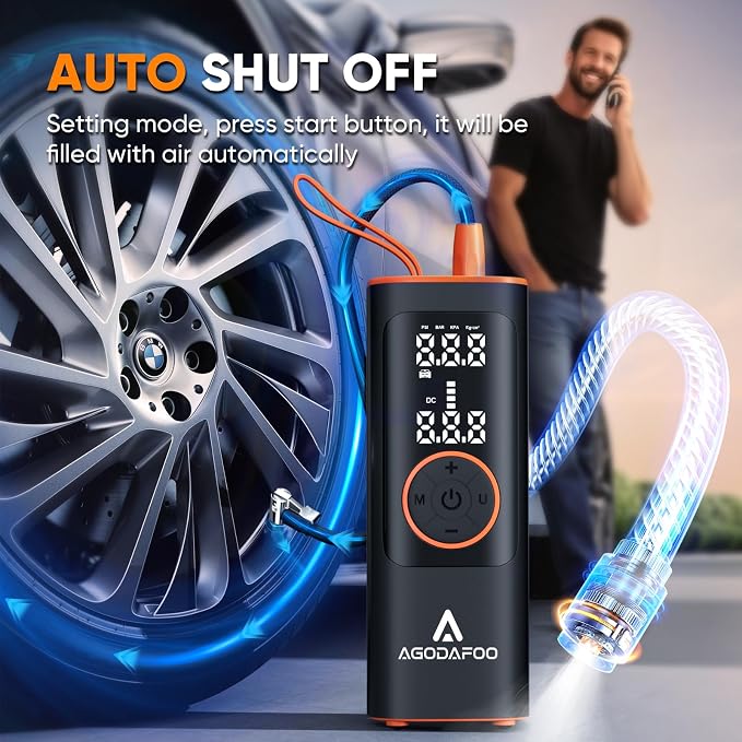 Tire Inflator Portable Air Compressor, 4X Faster 150 PSI Inflation Air Pump - Image 6
