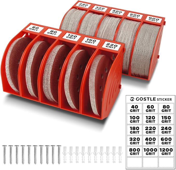 5 Inch Professional Sanding Discs Storage Bins by GOSTLE
