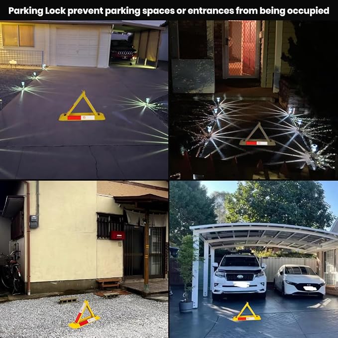 Foldable Parking Barrier, Car Parking Lock Manual Lockable Parking Space Block - Image 2