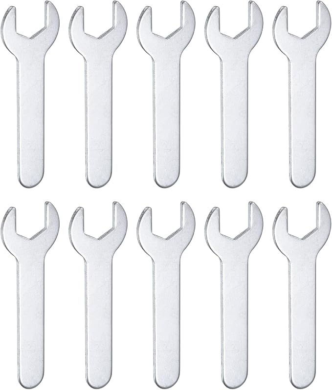 HARFINGTON 10pcs Small Wrench 12x70x2mm Metric U-Shaped Single Open Ended by HARFINGTON