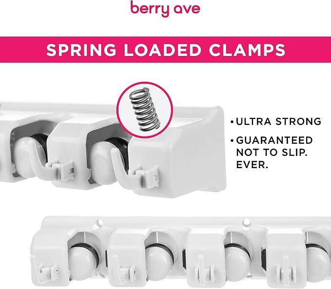 Berry Ave Broom Holder and Garden Tool Organizer Rake or Mop Handles Up to - Image 4