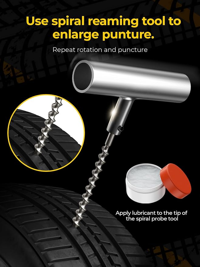 Tire Repair Kit with Plugs Fix Punctures & Plug Flats with Ease - Image 3