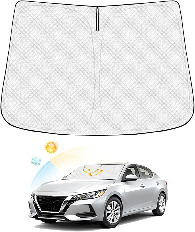 Windshield Sun Shade for 2020-2025 2026 Nissan Sentra Accessories Thicken by Canvcle