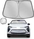 Windshield Sun Shade for 2017-2024 Che-vrolet/Chevy Bolt EV, Foldable Sun by Fonowka