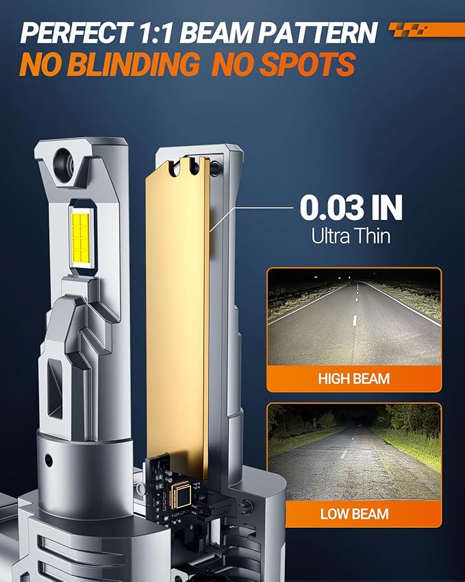 SEALIGHT 9006 Bulbs, 30000LM 6500K Fog Bulbs 1:1 Mini Size - Image 7