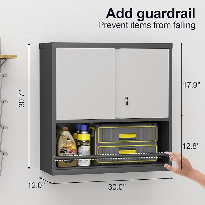 GREATMEET 31" H Locking Metal Garage Storage Cabinet - Image 3