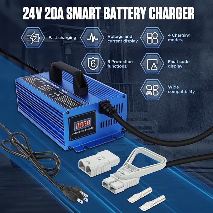 Forklift Battery Charger 24V 30A Automatic Smart Charger, Automotive Battery - Image 5