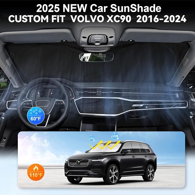 Custom Fit XC90 Windshield Sunshade - Image 4