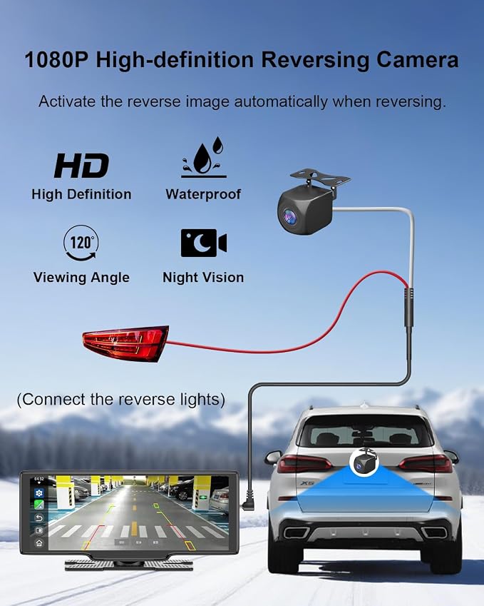 Portable Carplay Screen 10.26'' HD IPS Apple Carplay & Android Auto Screen - Image 6