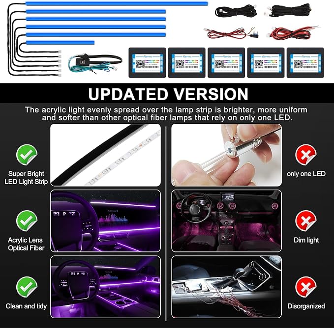 Acrylic Interior Car LED Strip Light - Image 5