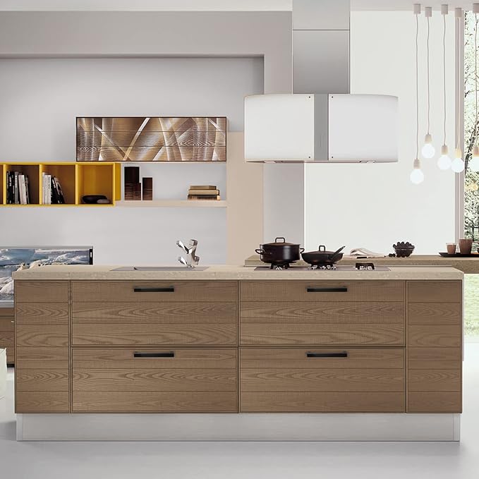Matte Black Kitchen Pulls Bathroom Cabinet Drawer Closet Flat Square Bar Pulls - Image 8