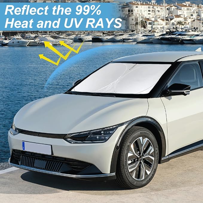 Custom Fit Kia EV6 Windshield Sunshade - Image 2