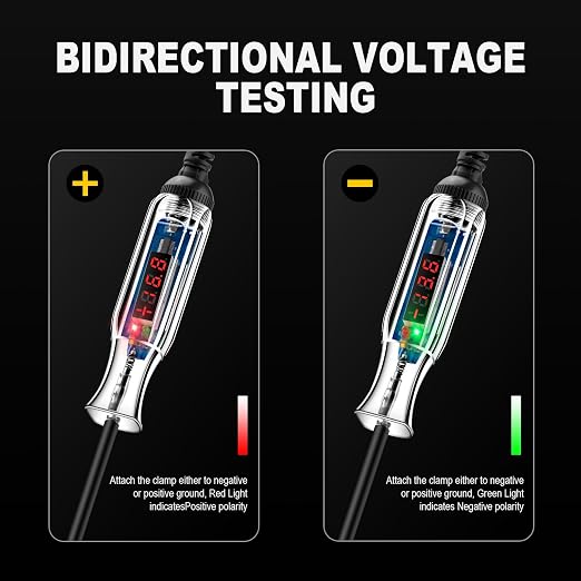 Upgraded 3-72V LED Digital Automotive Circuit Tester, DC Voltage Test Light - Image 4