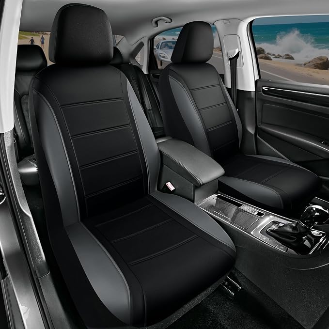 Road Comforts Leather Seat Covers, Breathable Car Seat Covers Full Set - Image 2
