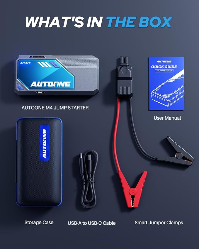 AUTOONE M4 Jump Starter 7500A Car Jumper Starter Portable, 12V Battery Jump - Image 9