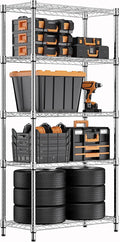 1250 lbs Steel Heavy Duty 5-Tier Utility Shelving Unit Steel Organizer Wire Rack by MEIGAOPLASTICANDMETALHKCOLIMITED