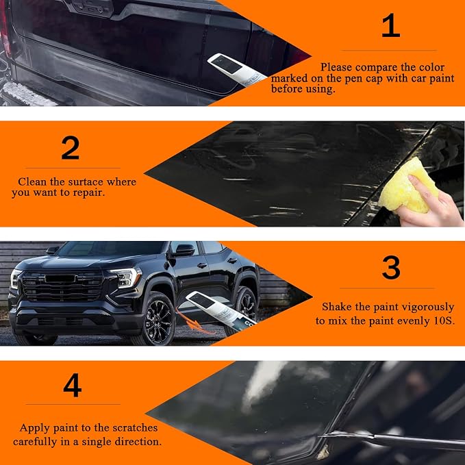 Summit White Touch Up Paint for GMC, Car Paint Pen Scratch Repair Two-In-One - Image 6