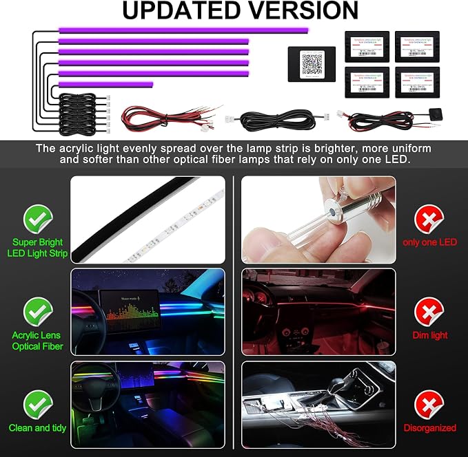Acrylic Interior Car LED Strip Light - Image 5