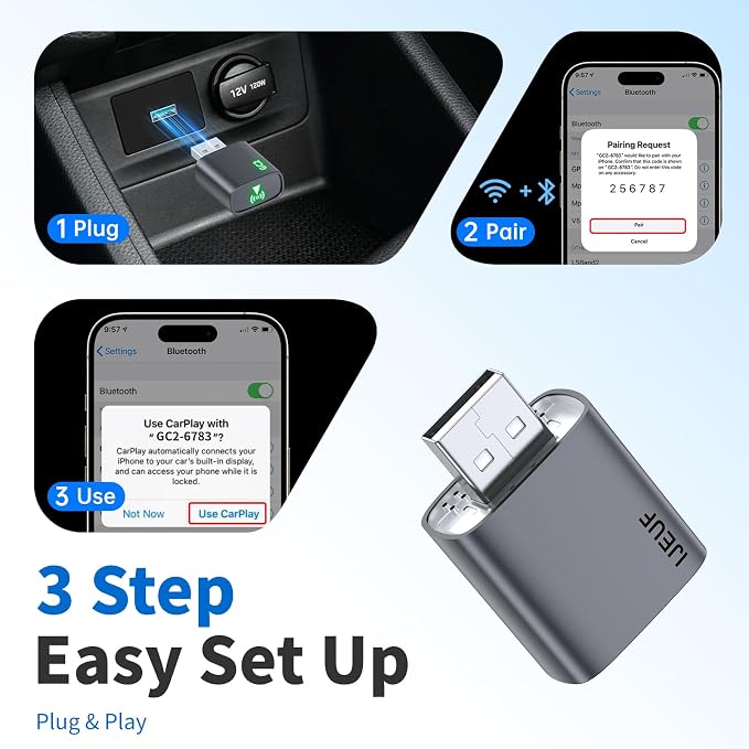 Wireless CarPlay Adapter for Apple iPhone 2025 Upgraded, Ultra-Low Lag - Image 5