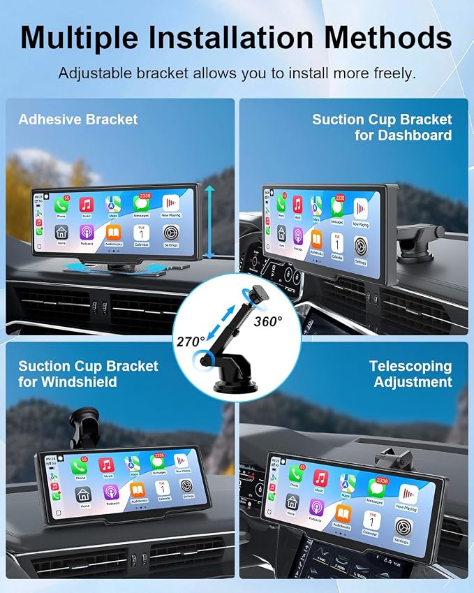 Carplay Screen for Car, 10.26’’ HD Wireless Apple Carplay & Android Auto Touch - Image 7