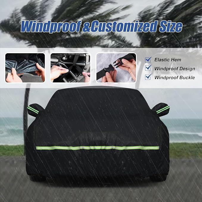 Waterproof Car Covers for 2006-2025 Dodge Charger Custom Heavy Duty Waterproof - Image 4
