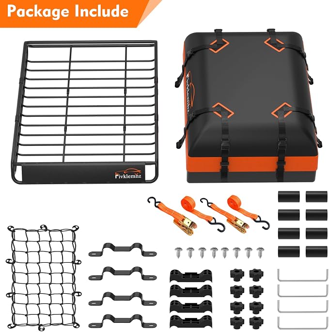FIVKLEMNZ Car Rooftop Cargo Carrier Roof Bag Waterproof - Image 7