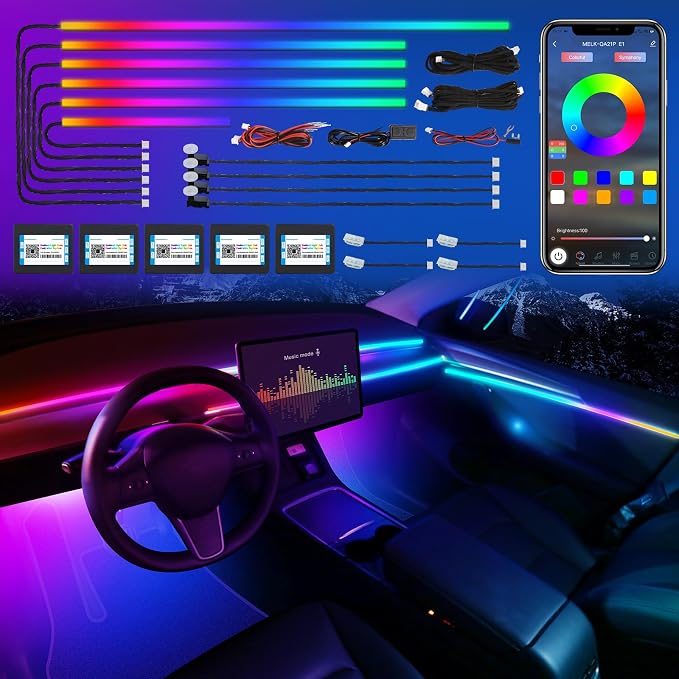 Dreamcolor Acrylic Interior Car LED Strip Light by MAODANER