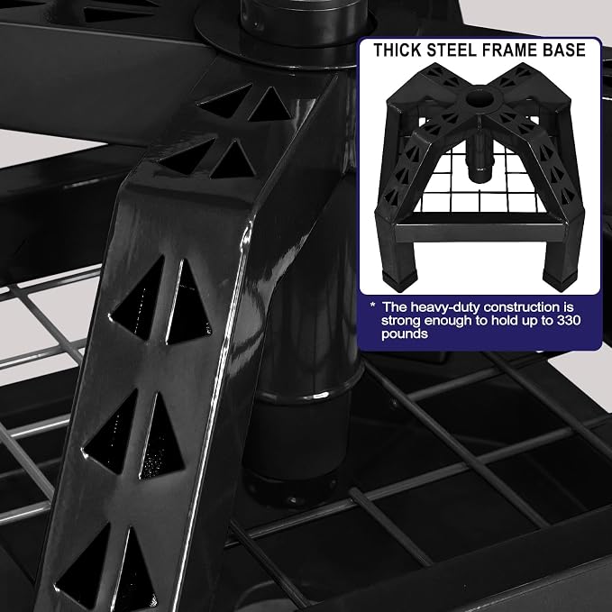 Rolling Shop Stool with Wheels, Heavy Duty Garage Work Mechanic Stool with - Image 5